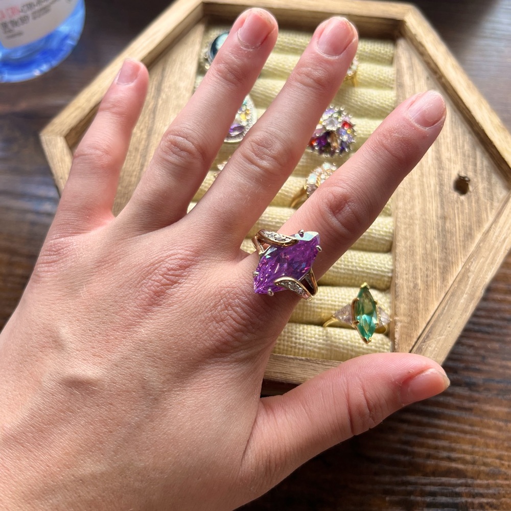 PURPLE Marquise Cut Ring